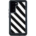 Black and White Geometric Stripes Galaxy S24 Plus Waterproof Case